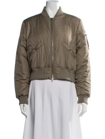 Pre-owned Nsf Bomber Jacket In Green