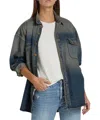 NSF BUSY BOYFRIEND DENIM SHIRT IN SEINE WASH