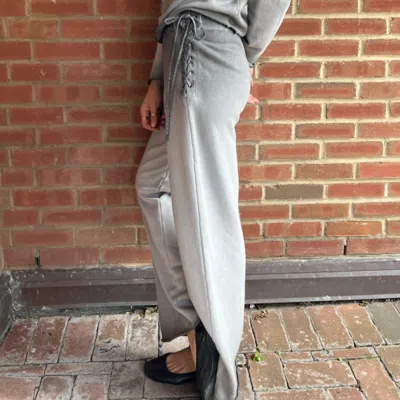 Nsf Camila Side Lace Wide Leg Pant In Oil Grey In Multi