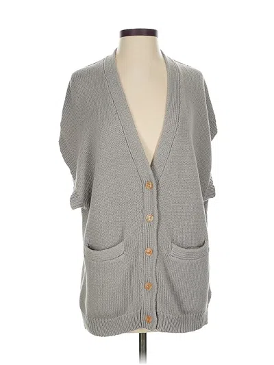 Pre-owned Nsf Cardigan Sweater In Gray