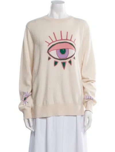 Pre-owned Nsf Cashmere Graphic Print Sweater In Neutral