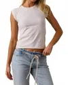 Nsf Chloe Fitted Raglan Tee In Soft White In White