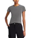 Nsf Clothing Alessi Shrunken Crewneck Tee In Faded Black
