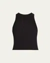 Nsf Clothing Amaya Rib Cropped Tank Top In Black