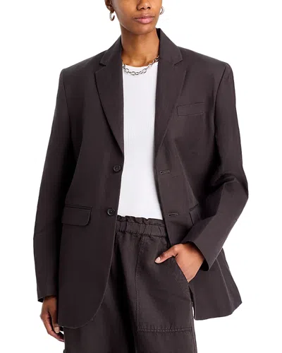 Nsf Clothing Lawrence Oversized Single Breasted Blazer In Faded Black