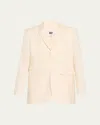 Nsf Clothing Lawrence Oversized Single-breasted Blazer In Ivory