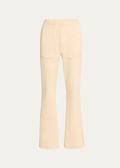 Nsf Clothing Rusty Side Slit Flair Pants In Naturale
