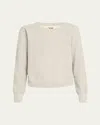 Nsf Clothing Saguro Raglan Crewneck Sweatshirt In Heather Grey