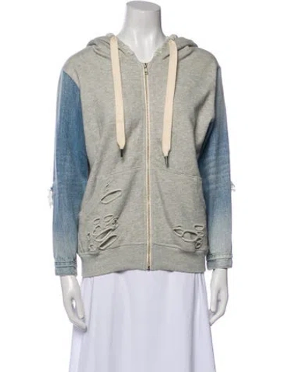 Pre-owned Nsf Colorblock Pattern Jacket In Gray