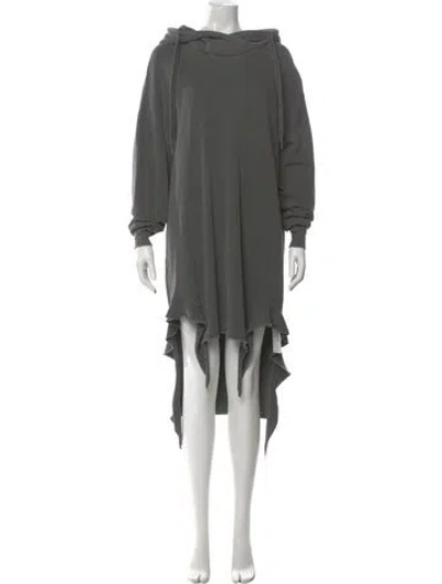 Pre-owned Nsf Cowl Neck Knee-length Dress In Gray