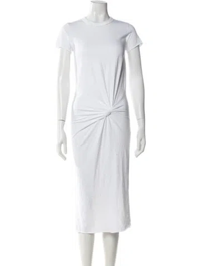 Pre-owned Nsf Crew Neck Long Dress In White