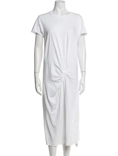 Pre-owned Nsf Crew Neck Long Dress In White