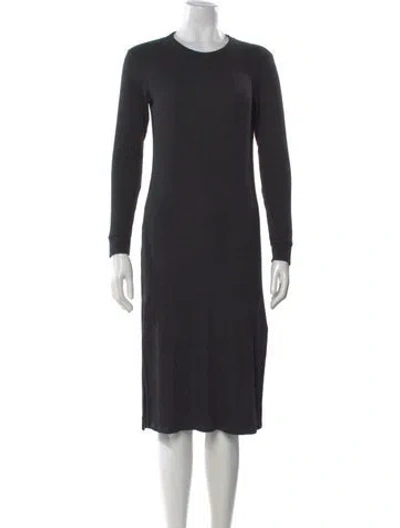 Pre-owned Nsf Crew Neck Midi Length Dress In Black