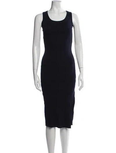 Pre-owned Nsf Crew Neck Midi Length Dress In Blue
