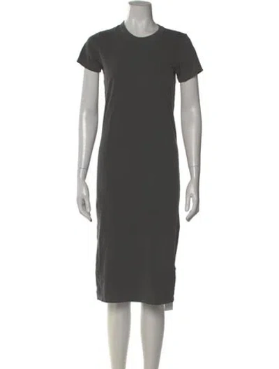 Pre-owned Nsf Crew Neck Midi Length Dress In Gray