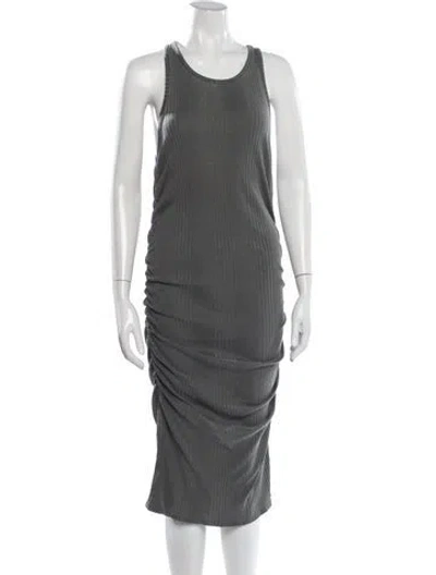 Pre-owned Nsf Crew Neck Midi Length Dress In Grey