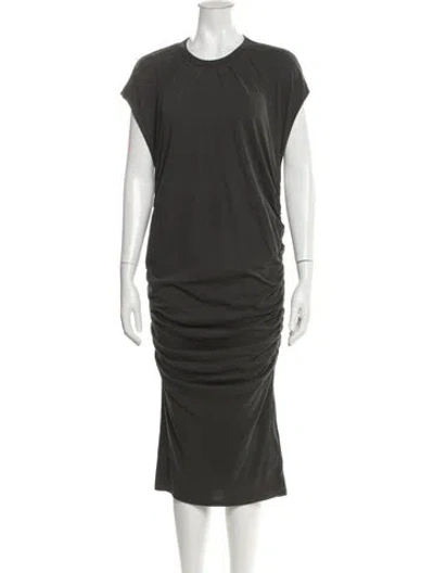 Pre-owned Nsf Crew Neck Midi Length Dress W/ Tags In Gray