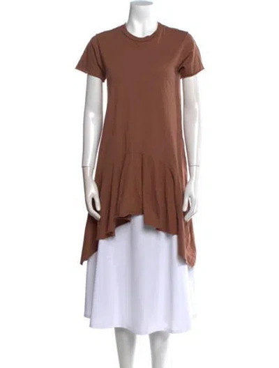 Pre-owned Nsf Crew Neck Mini Dress In Brown