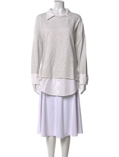 Pre-owned Nsf Crew Neck Sweater In White