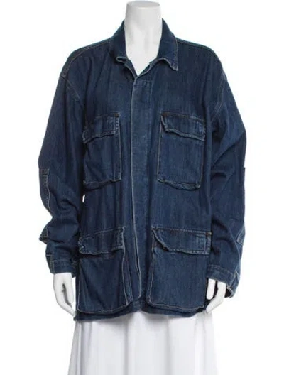 Pre-owned Nsf Denim Jacket In Blue
