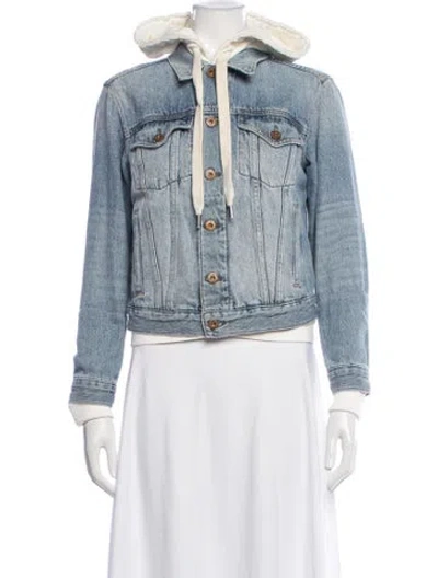 Pre-owned Nsf Denim Jacket In Blue/neutrals