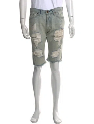 Pre-owned Nsf Denim Shorts In Blue