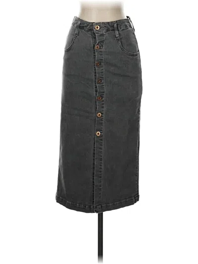 Pre-owned Nsf Denim Skirt In Gray