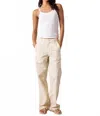 Nsf Elias Wide Leg Mineral Print Baker Pant In Natural In Neutral