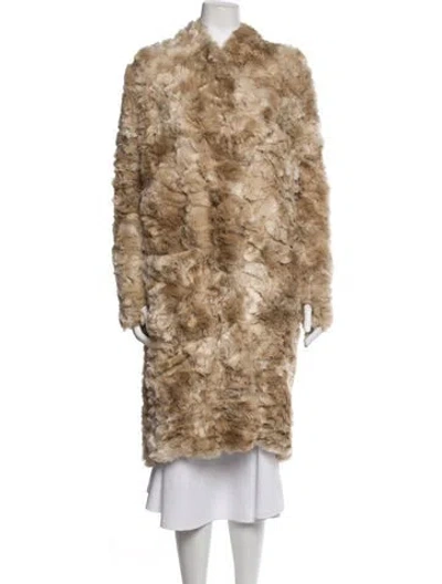 Pre-owned Nsf Faux Fur Coat In Neutrals