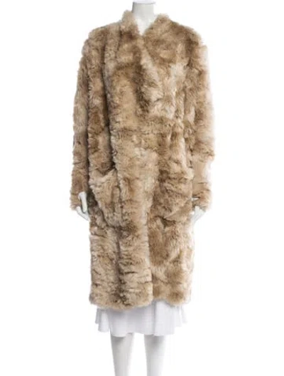 Pre-owned Nsf Faux Fur Jacket In Neutrals