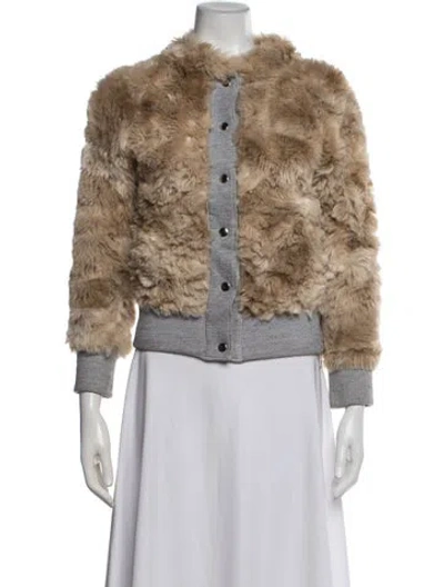 Pre-owned Nsf Faux Fur Jacket In Neutrals