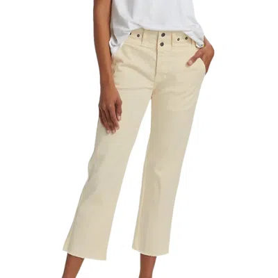 Nsf Gabrie Snapped Trouser In French Vanilla In Neutral