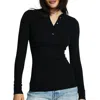 Nsf Henri Henley Top In Black In Black