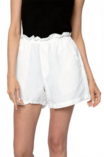Nsf Joey Elastic Waist Easy Short In White
