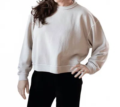 Nsf Kenya Oversize French Terry Crew Sweatshirt In Faded Taupe In Brown
