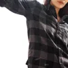 Nsf Levi Shirt In Charcoal Check In Multi