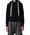 Nsf Lisse Fitted Loop Terry Hoodie In Black In Black