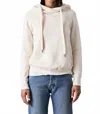 Nsf Lisse Fitted Loop Terry Hoodie In Ivory In Neutral