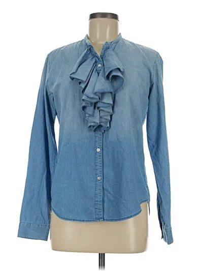 Pre-owned Nsf Long Sleeve Blouse In Blue