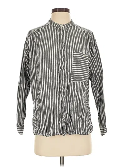 Pre-owned Nsf Long Sleeve Button Down Shirt In Gray