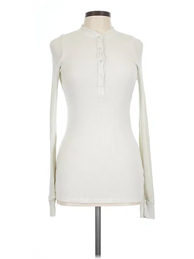 Pre-owned Nsf Long Sleeve Henley Shirt In Ivory
