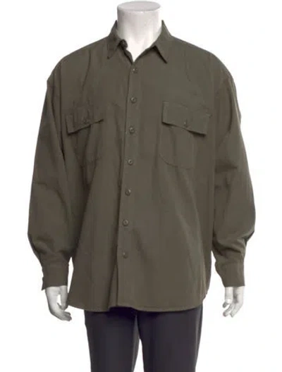 Pre-owned Nsf Long Sleeve Shirt In Green