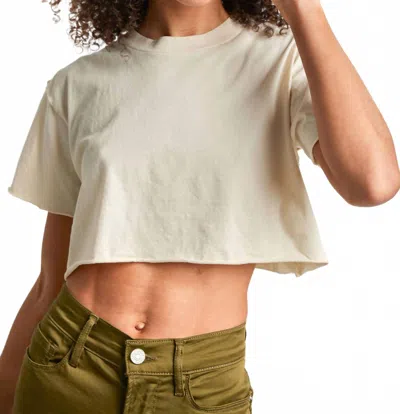 Nsf Mack Crop Crewneck Top In French Vanilla In Neutral
