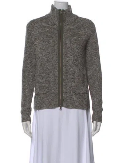 Pre-owned Nsf Merino Wool Mock Neck Sweater In Gray