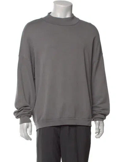 Pre-owned Nsf Mock Neck Long Sleeve Sweatshirt In Grey