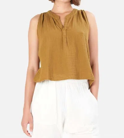 Nsf Nepore Drapy Sleeveless Top In Ranch In Brown