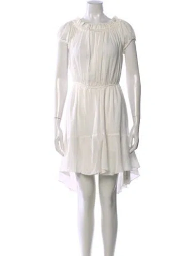 Pre-owned Nsf Off-the-shoulder Mini Dress In White