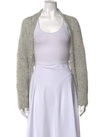 Pre-owned Nsf Open Front Sweater In Grey