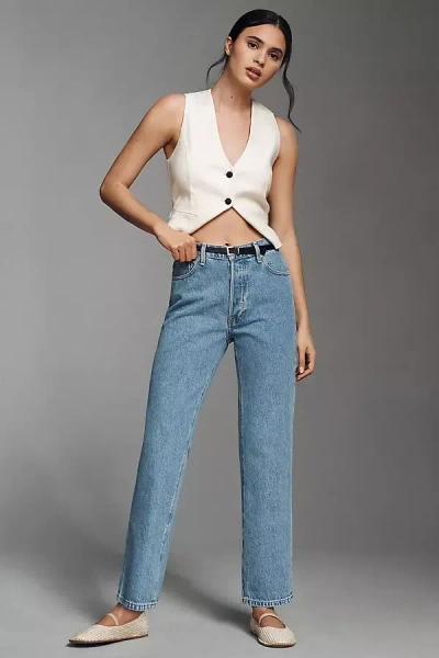 Nsf Owen Mid-rise Slouch Straight-leg Jeans In Blue