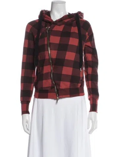 Pre-owned Nsf Plaid Print Jacket In Red